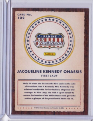 2012 Americana Heroes and Legends #102 Jacqueline Kennedy Onassis