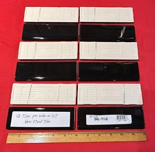 12 pcs. Daltile Gloss Black #K-111... 2" X 6" Bullnose Ceramic Tiles, Mint