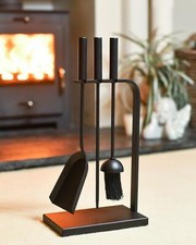 Image of Black Contemporary Three-Piece Companion Set - 45cm