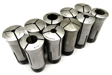 10 ASSORTED HARDINGE 5C ROUND COLLETS