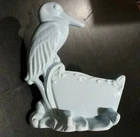 Stork/baby cradle-Royal Haeger art pottery planter-light blue-hard to find color