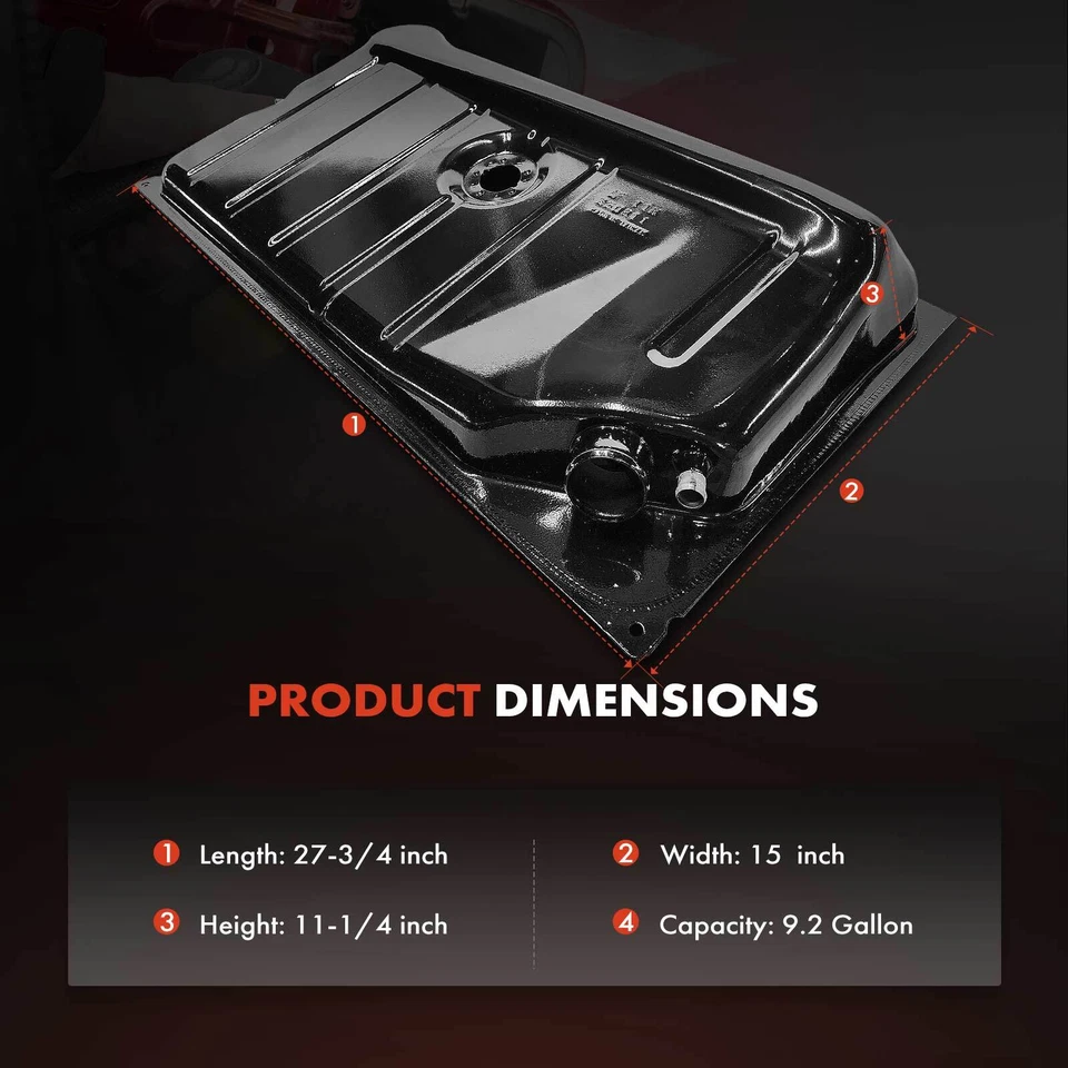 Tanque de combustível 9,2 galões para Volkswagen Beetle 1968-1969 Karmann Ghia H4 1,5L 1,6L - Imagem 4 de 4