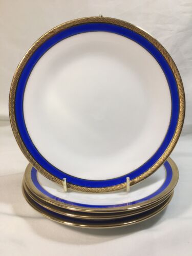 (4) Ginori 'Palermo Blue' & Gold Encrusted 6.375 Inch BREAD PLATES - Multiples! - Picture 4 of 6