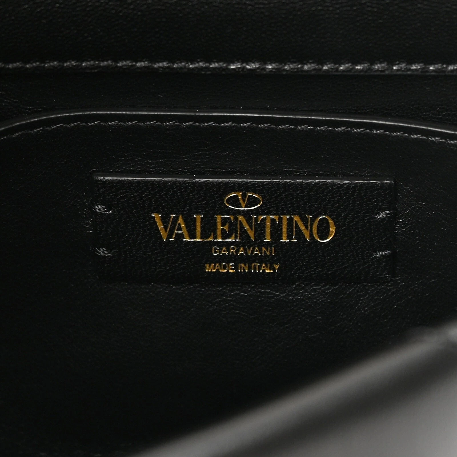Borsa Valentino Garavani Roman Stud piccola a tracolla in pelle nappa nera nuova