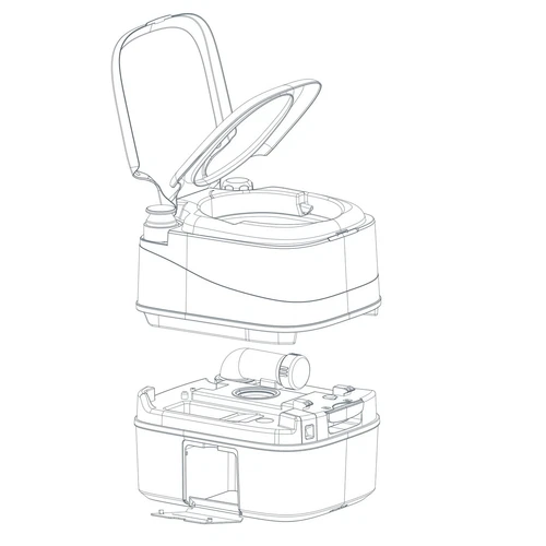 24L Camping Toilet Portable Toilet Outdoor Porta Potty For Boating Hiking Trips - Picture 11 of 19