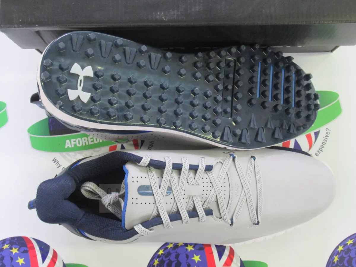 under armour hovr drive sl wide waterproof golf shoes grey navy uk