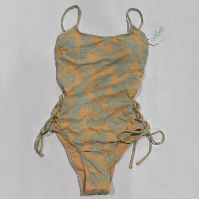 Women's Lace-Up One Piece - Sugar Coast by Lolli Coral XS NWT