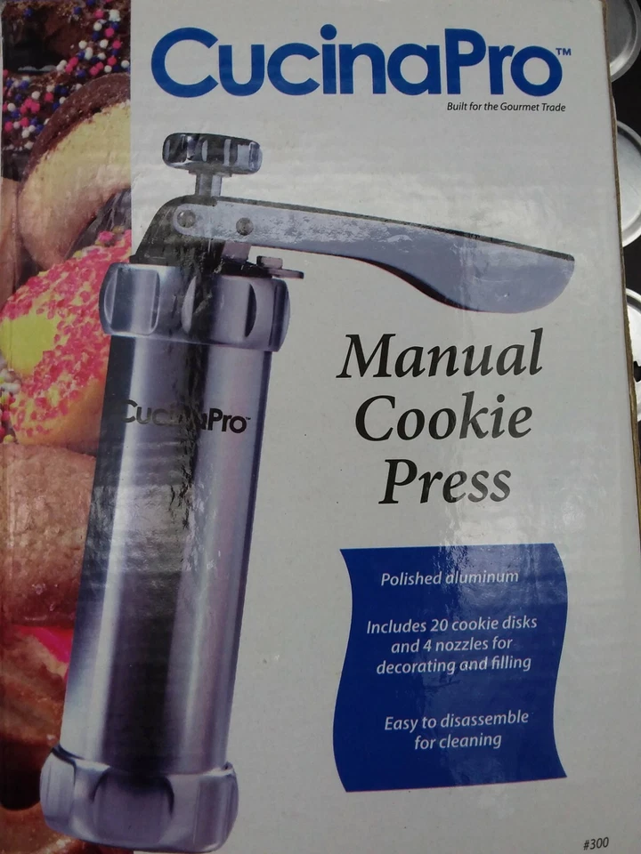 Juego de prensa de galletas CucinaPro con 20 discos y boquillas para glaseado Foto 4 de 4