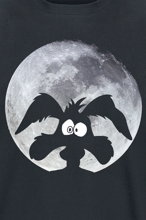Looney Tunes T-Shirt Herren Coyote - Moonlight schwarz - Bild 2 von 3