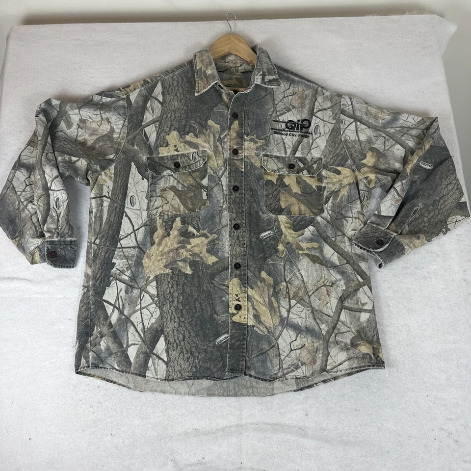 Vintage Realtree Camo Long Sleeve Button Up Hunting Shirt Mens XL - Image 3 of 4