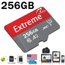 128GB 256GB Micro SD Card Memory Card TF Card with Free Adapter High Speed Lot