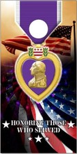 Purple Heart LAMINATED Cornhole Wrap Bag Toss Skin Decal Sticker