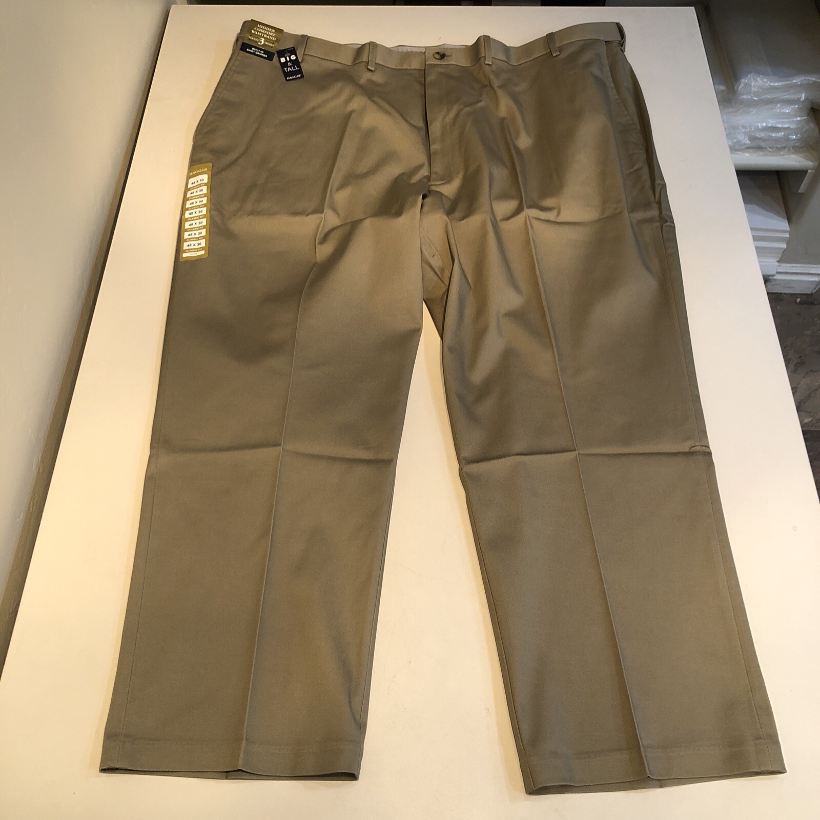 Khaki Pants Classic Fit Brown Size 48w X 30l