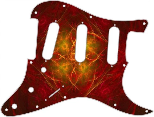 Stratocaster Pickguard Custom Fender SSS 11 Hole Guitar Graphical Abstract 10