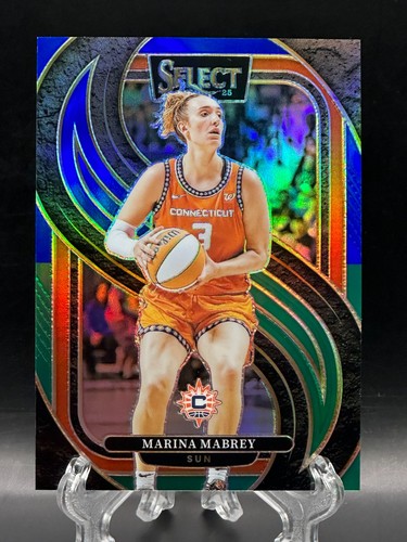 Marina Mabrey 2025 Panini Select WNBA Premier Level Green & Blue Prizm /349