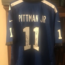 Michael Pittman Jr Signed Indianapolis Colts Nike Jersey W/Inscription.Beckett