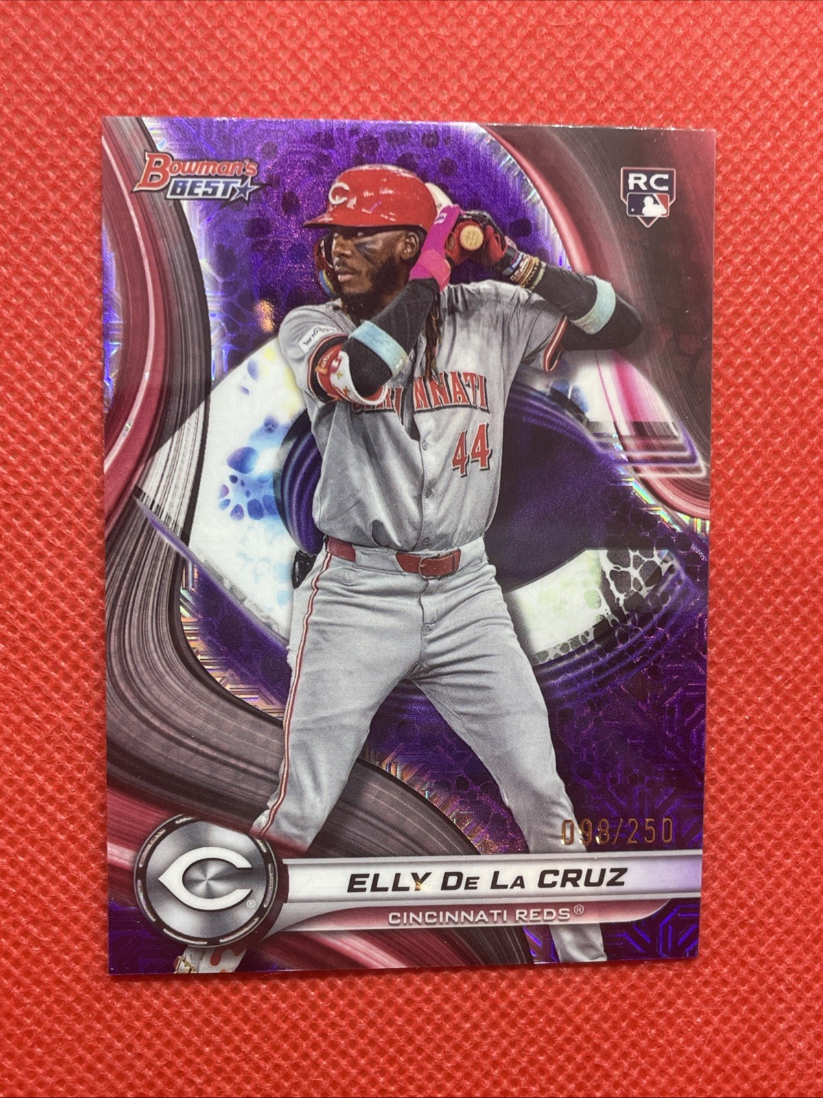 2024 Bowman’s Best Elly De La Cruz RC Purple Refractor #/250 Cincinnati Reds