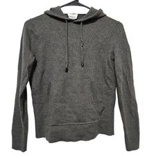 Artefact 100% Merino Wool Knit Hoodie Sweater Green Soft Minimalist Small Flaw