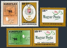 Hungary 3361-3363,MNH.Mi 4210-4211,4214. Stamp Day,EUROFLEX-1992.