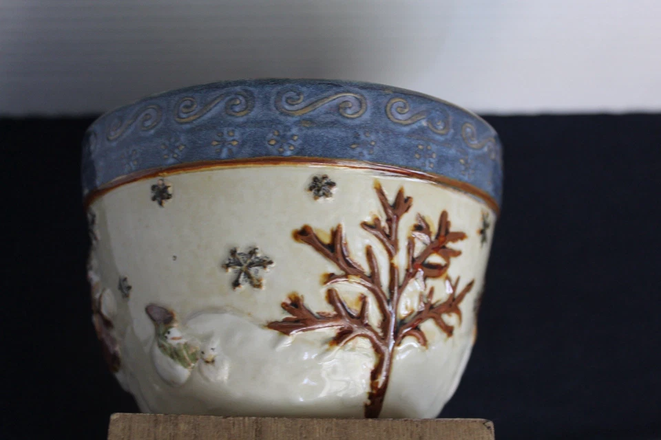 2 St. Nicholas Square Serving Bowls Forest Friends 4 X 5.5” Christmas Snowman - Image 4 of 4