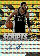 2020-21 Panini Mosaic #SC-QWS Quinndary Weatherspoon Scripts Gold