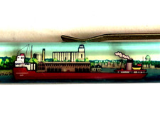 Soo Locks Floaty Pen Moving Barge Boat Canal Canada Sault Ste Marie Michigan USA