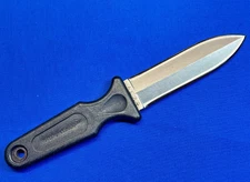 Rare Vintage Choate Machine & Tool Corp Boot Dagger Knife Dendritic Steel USA