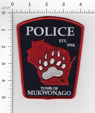 MUKWONAGO ( BEAR CLAW ON STATE ) WISCONSIN COLLECTIBLE POLICE UPDATED VER PATCH