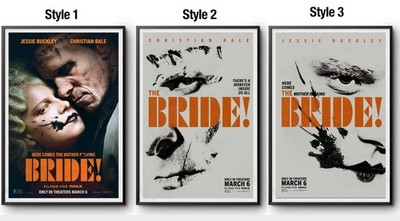 The Bride 2026 Movie Poster Jessie Buckley 27x40 Christian Bale