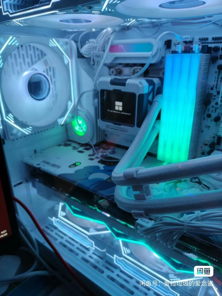 Yeston Sakura 6800 XT 16GB AMD Radeon Gaming GPU Anime white Graphics card - Image 2 of 4