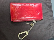Louis Vuitton Vernis Coin Case Red Padlock Key Holder