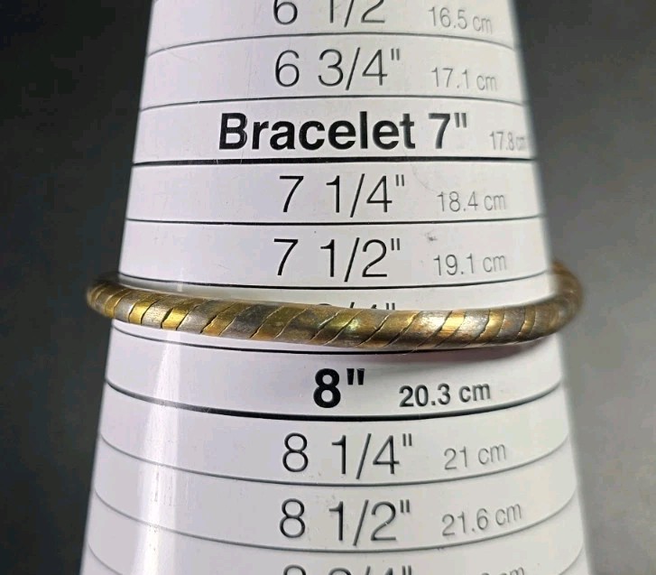 Vintage Mid-Century Brass Snake Bracelet