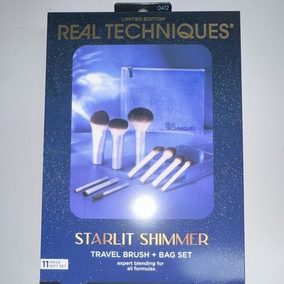 Real Techniques Limited Edition Starlit Shimmer Travel Set 11pc - New