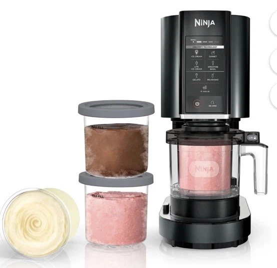 Ninja CN315A Creami Ice Cream & Sorbet Maker, 7 Frozen Treat Programs, 4 Pints