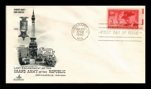US COVER GRAND ARMY OF THE REPUBLIC LAST ENCAMPMENT FDC SCOTT 985 ARTCRAFT