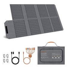 80W Foldable Solar Panel, Portable Solar Charger with 4 Ports DC/USB-C/2xUSB...