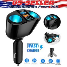 Dual Usb Car Cigarette Lighter Socket Splitter Power Adapter Charger Outlet 12v Dual Usb Car Cigarette Lighter Socket Splitter Power Adapter Charger Outlet 12v