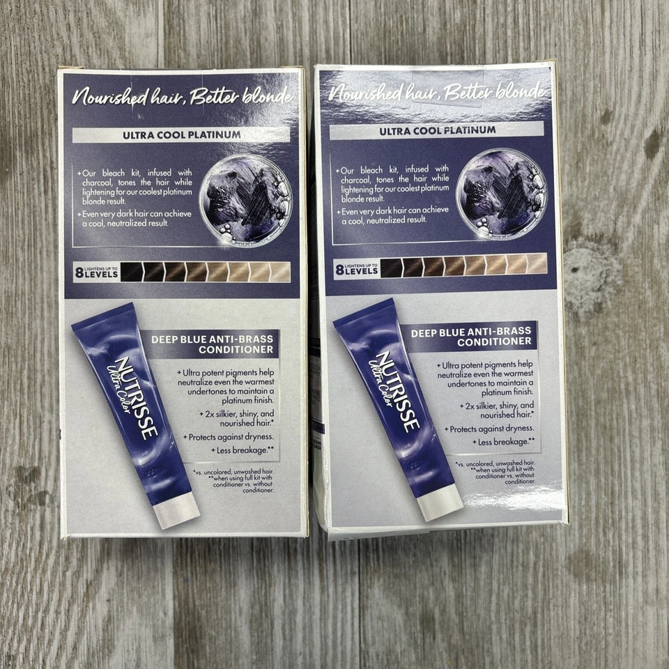 2 Pack - Garnier Nutrisse Ultra Color Charcoal Bleach PL3 Ultra Cool Platinum - Image 3 of 4