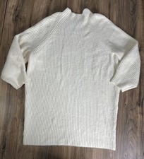 Express Women's Large Sweater Knitted Loose Fit Dress Long Sleeve Ivory