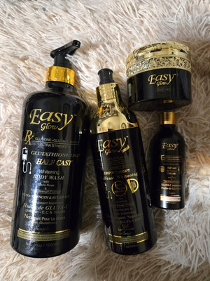 Easy glow full  set lotion, shower gel, serum, and face cream  4 In 1 Set