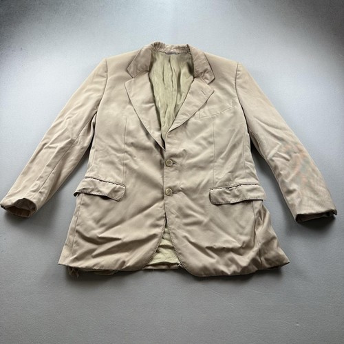 Ermenegildo Zegna, Giacca blazer tuta uomo vintage Ermenegildo Zegna 44 beige marrone Italia Giorgio anni 80