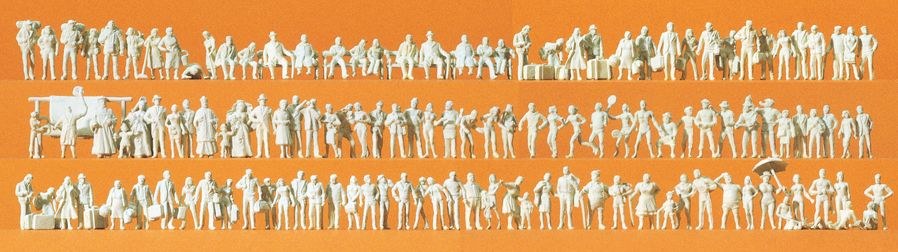 Preiser 79006 Selection of Figures (Pk125) Unpainted Figures N Gauge