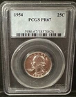 1954 SILVER Washington Quarter PCGS PR67