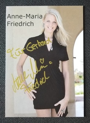 14011 Anna-Maria Friedrich Miss Ostdeutschland 2011 Autogrammkarte orig signiert