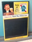 Vtg 60s Tin TAVERN MENU Chalkboard PABST Blue Ribbon Beer Enjoy Old Time Flavor