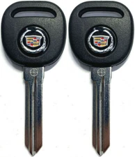 2 Pack - For CADILLAC ESCALADE DTS CTS STS JEWEL LOGO TRANSPONDER KEY BLANK 