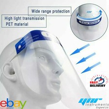 Face Shield Mask Full Face Visor PPE Protection Shield Clear Plastic Transparent