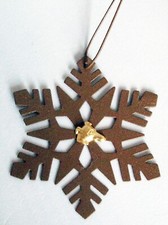 Rustic Snowflake Greyhound Ornaments - set of 3  FREE SHIPPING  