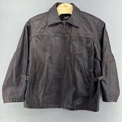 90s Wilsons Leather Jacket Thinsulate Removable Liner Adjustable