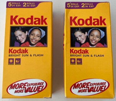 Kodak 5 Rolls 24 Exp; 2 Rolls 36 Exp. Bright Sun & Class. Two Boxes.